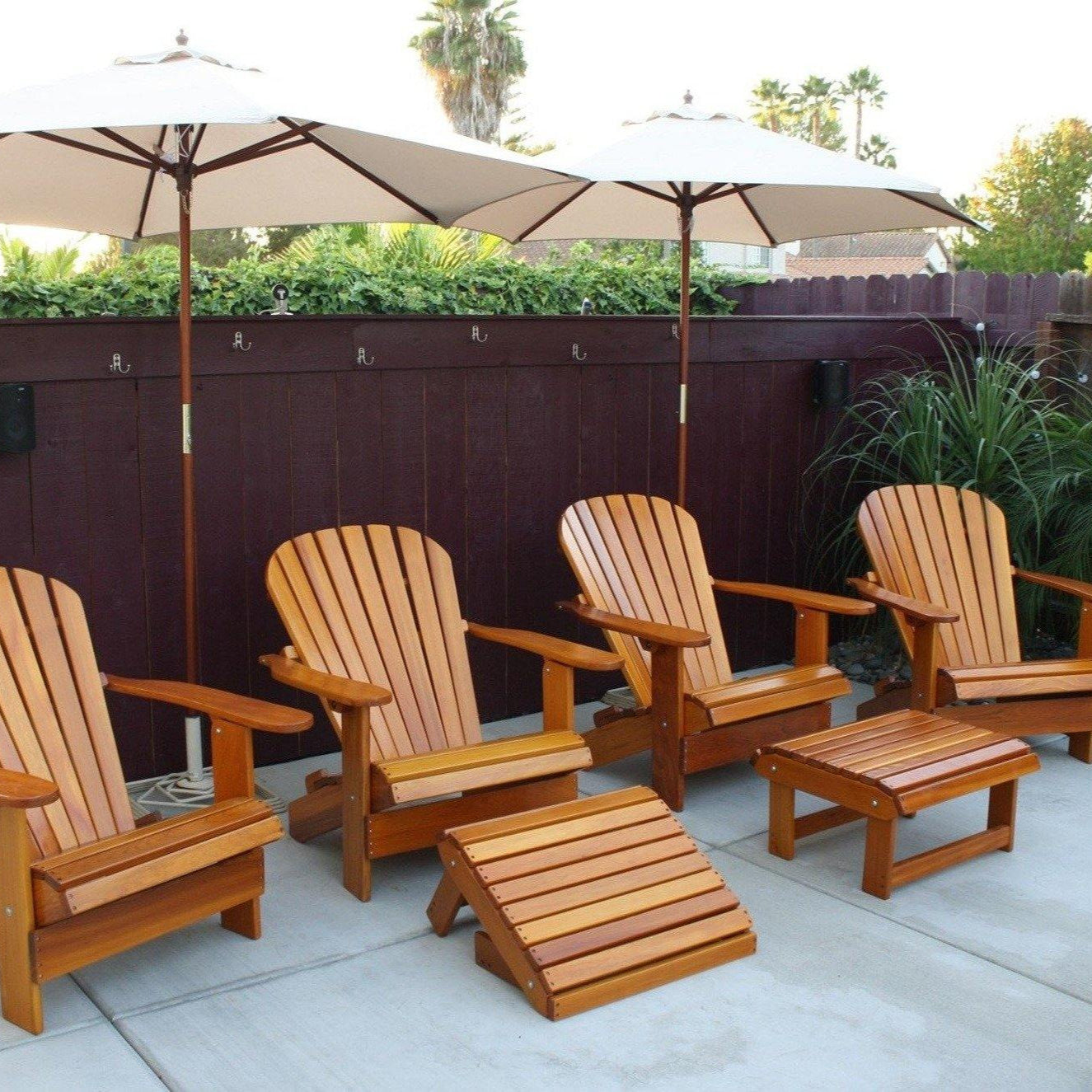 adirondack chairs on patio