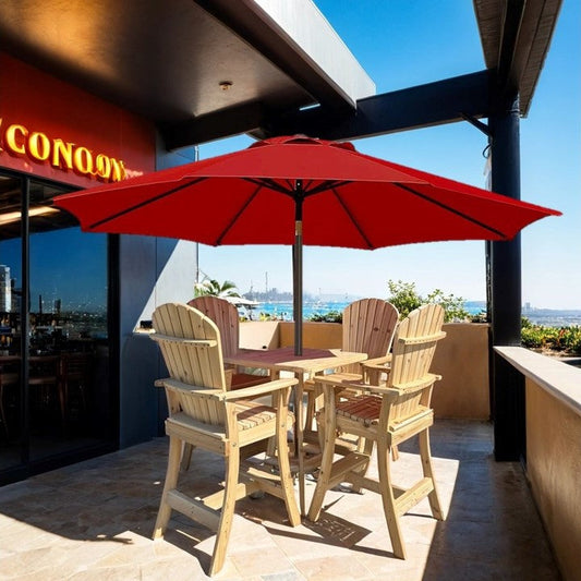 Bar Height Bistro Set for 4 with 30" Pedestal Table