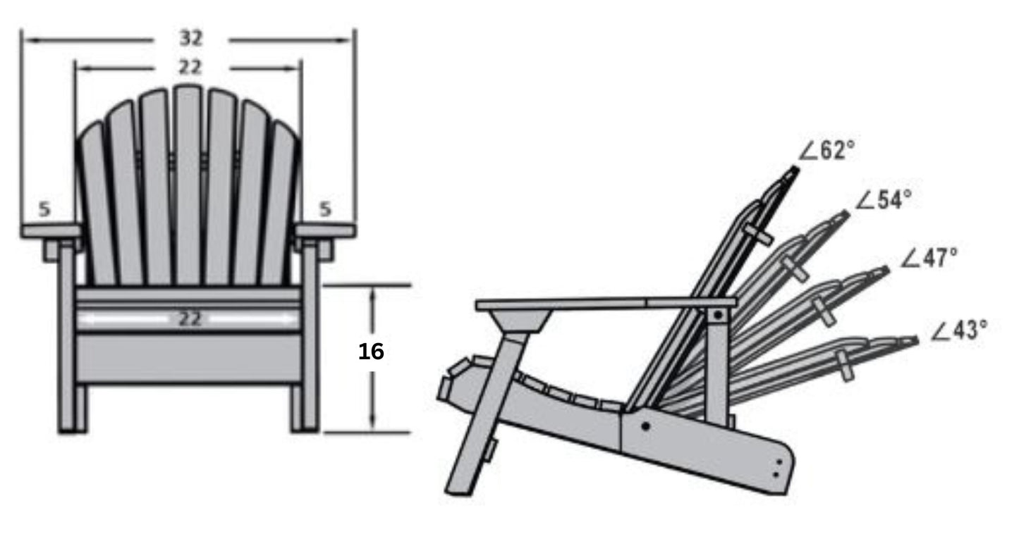 Elevated Reclining Muskoka Chair