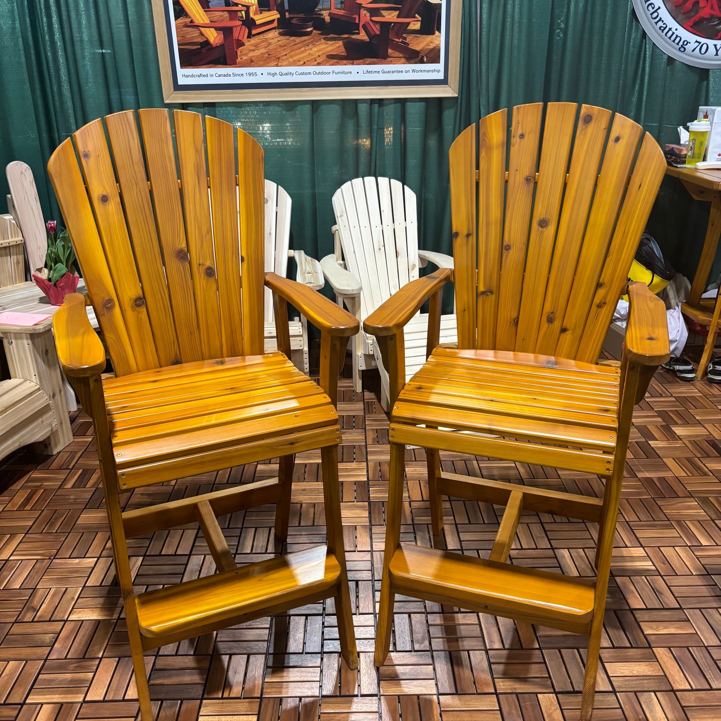 Wooden Bar Height Bistro Chair
