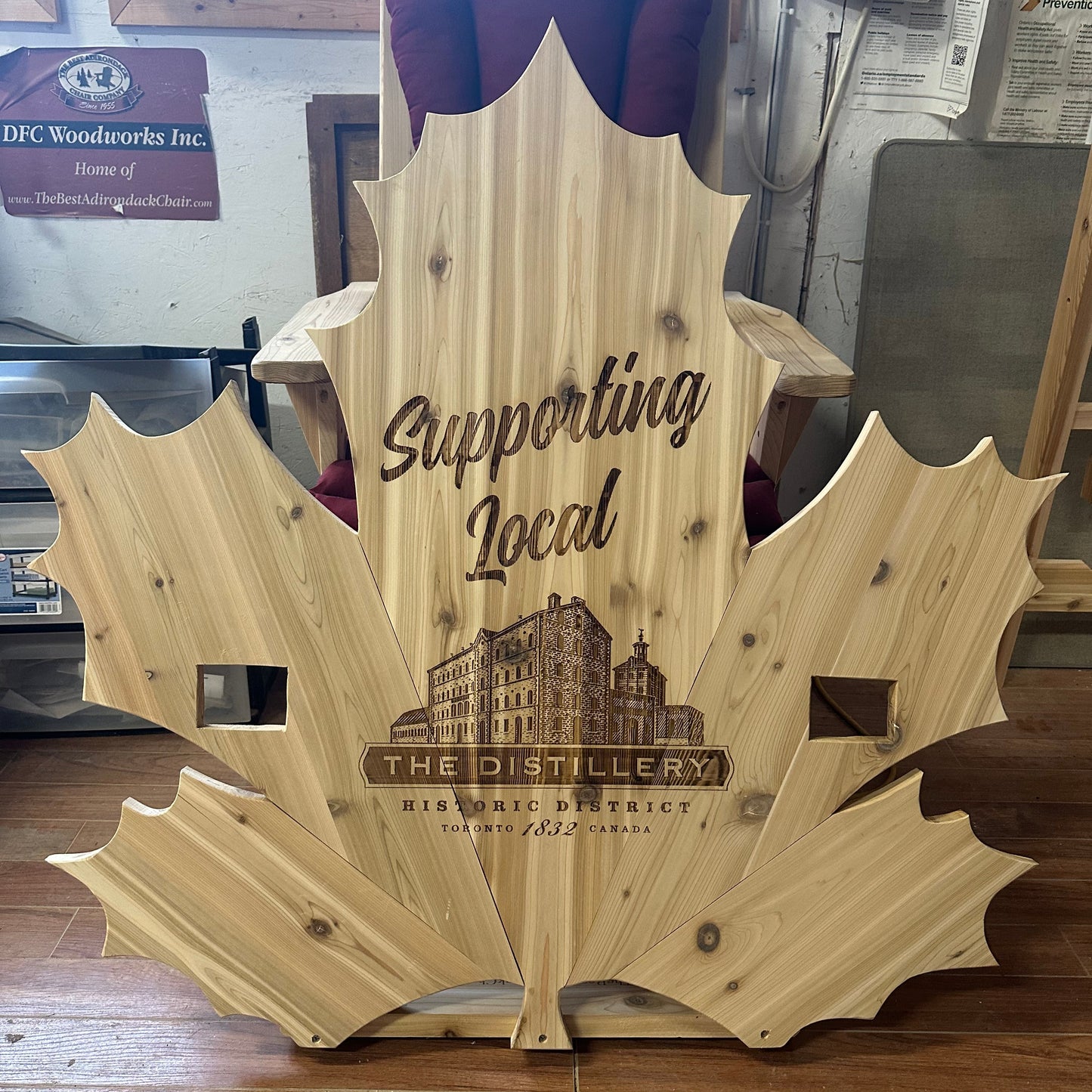 Maple Leaf Full Back Laser Engraving