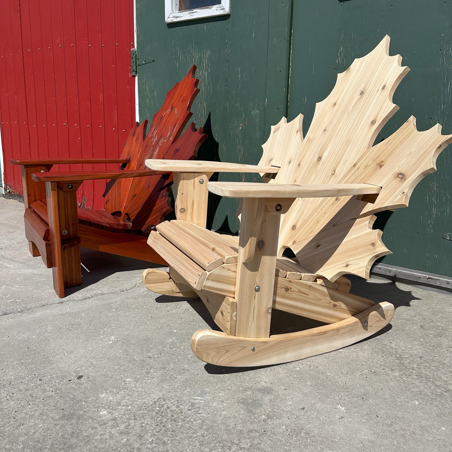 Rocking Maple Leaf Muskoka Chair