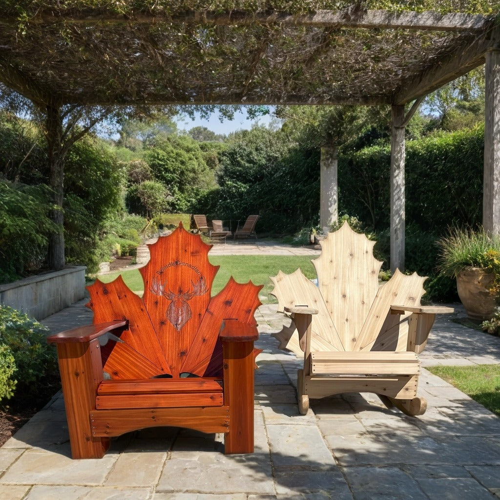 Rocking Maple Leaf Muskoka Chair