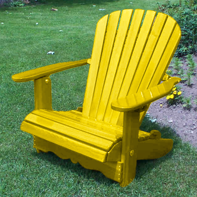 Lemon Yellow 100% Recycled Plastic Grand Adirondack Chair