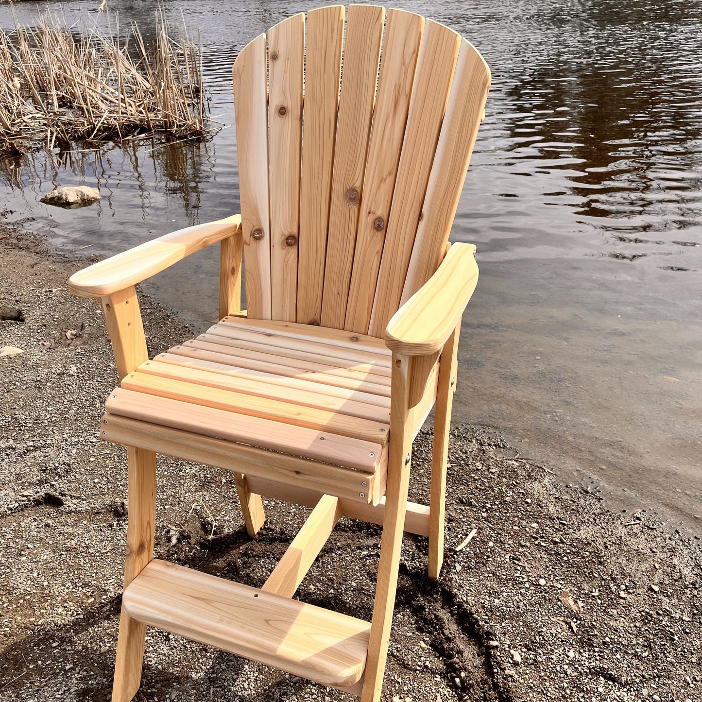 Wooden Bar Height Bistro Chair