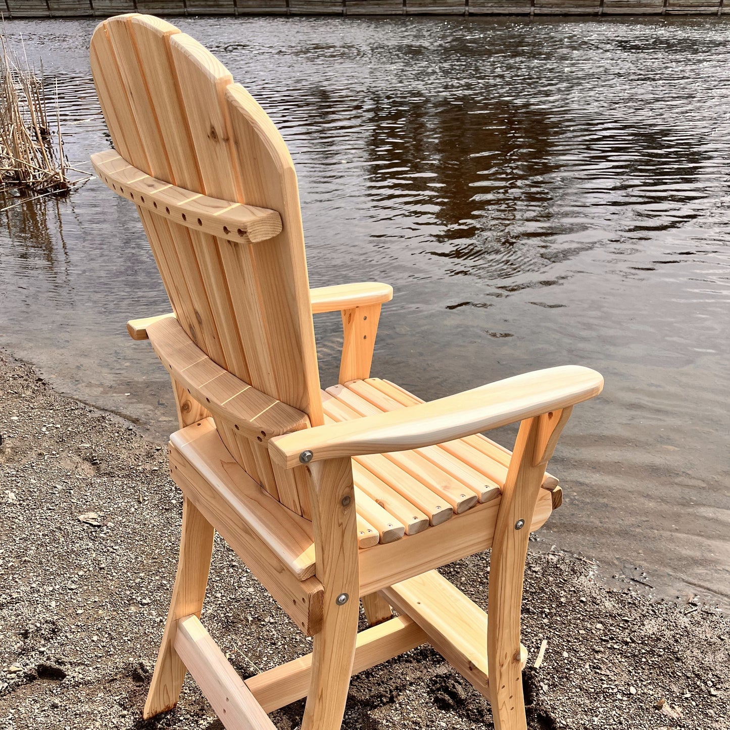Wooden Bar Height Bistro Chair