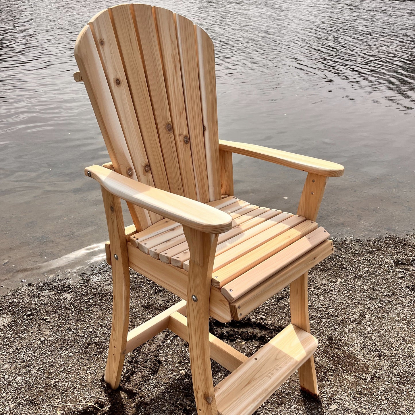 Wooden Bar Height Bistro Chair