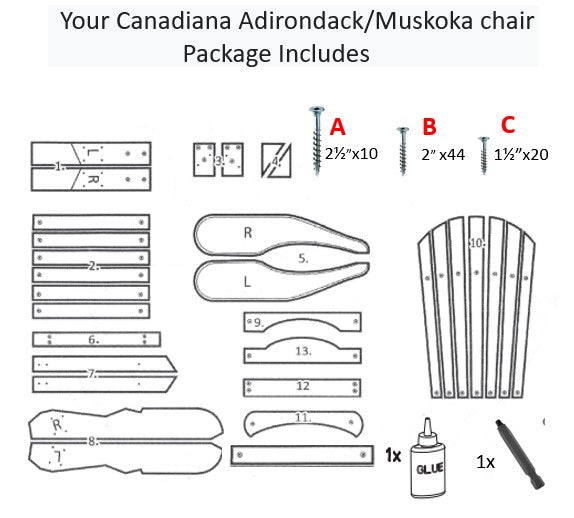 Canadiana Muskoka Kit Chair (Non-Folding)