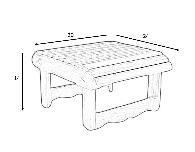 Poly-Luxe Plastic Classic  2-Position Ottoman
