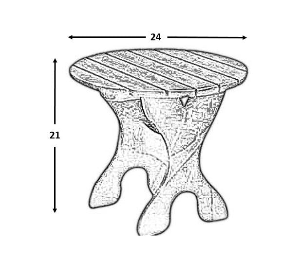 Poly-Luxe Plastic Round Side Table