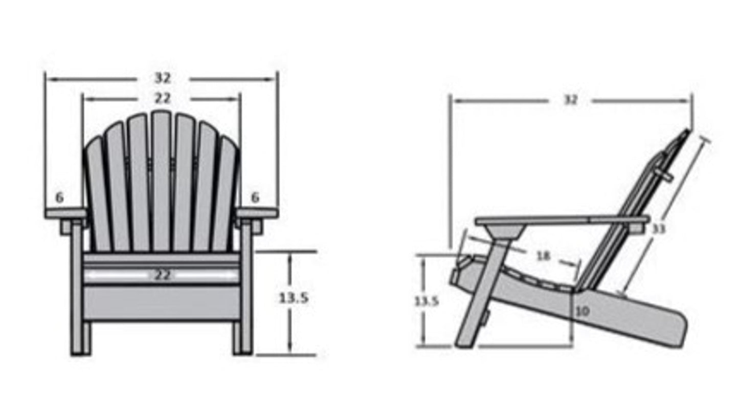 Poly-Luxe Plastic Royal Muskoka Chair