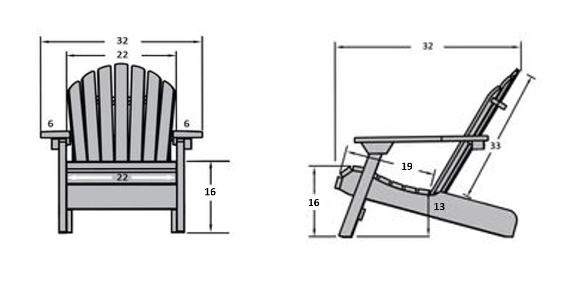 Poly-Luxe Plastic Upright Muskoka Chair