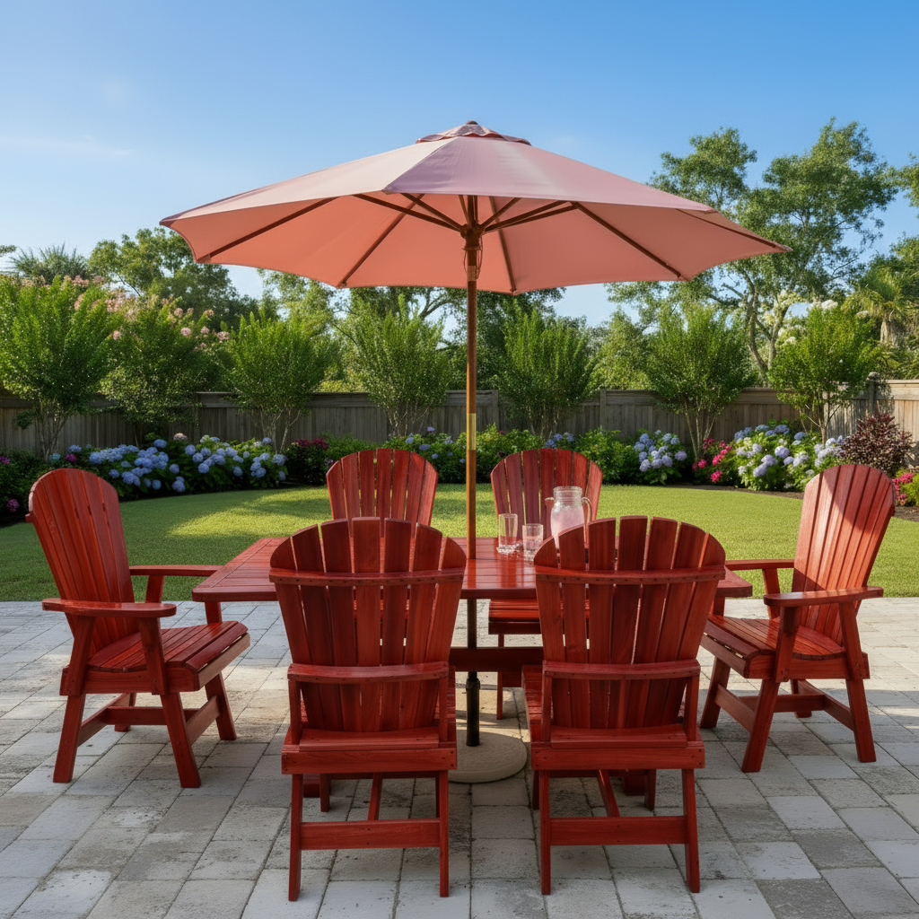 Dining Set for 6 with 6' Trestle Table