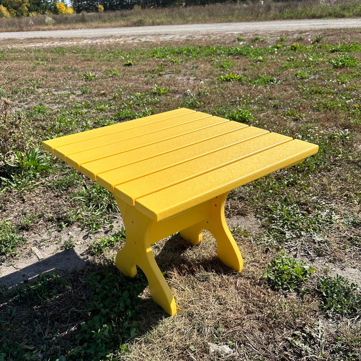 Poly-Luxe Plastic Square Side Table