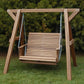 Wooden Lovers Porch Swing with Frame
