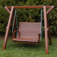 Wooden Lovers Porch Swing with Frame