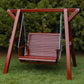 Wooden Lovers Porch Swing with Frame