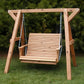 Wooden Lovers Porch Swing with Frame