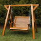 Wooden Lovers Porch Swing with Frame