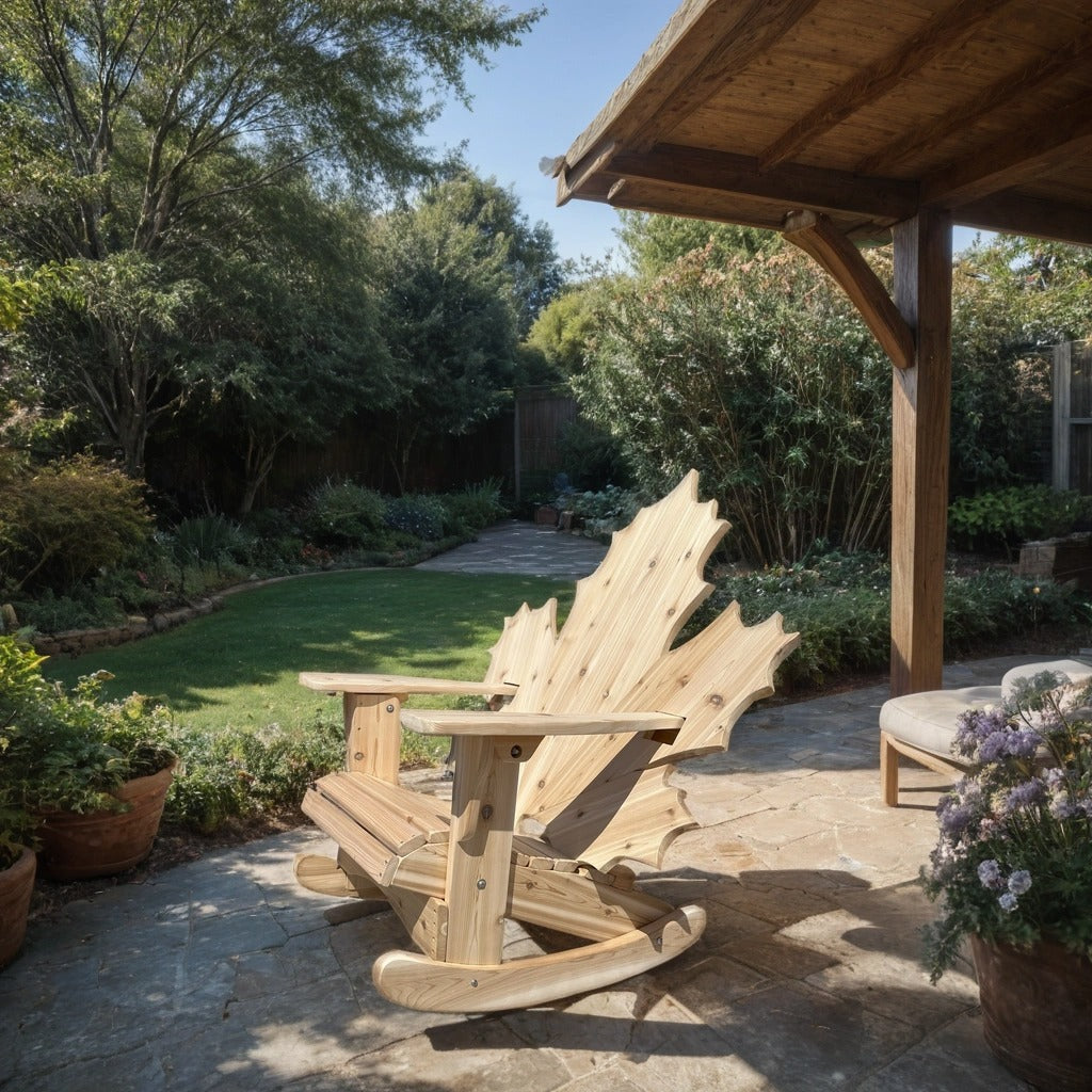 Rocking Maple Leaf Muskoka Chair