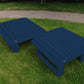 Patriot Blue Poly-Luxe 100% Recycled Plastic 2 Position Grand Adirondack Footrest Ottoman www.adirondackchaircompany.com