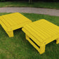 Lemon Yellow Poly-Luxe 100% Recycled Plastic 2 Position Grand Adirondack Footrest Ottoman www.adirondackchaircompany.com