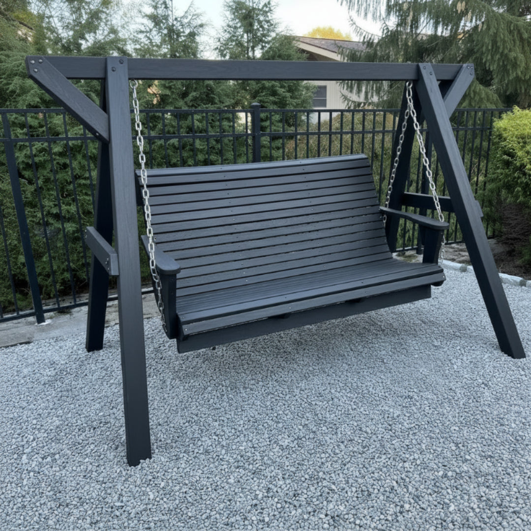 Poly-Luxe Family Porch Swing with Frame