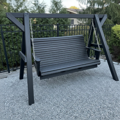 Poly-Luxe Family Porch Swing with Frame