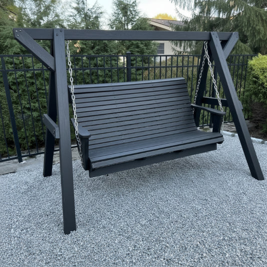 Poly-Luxe Family Porch Swing with Frame