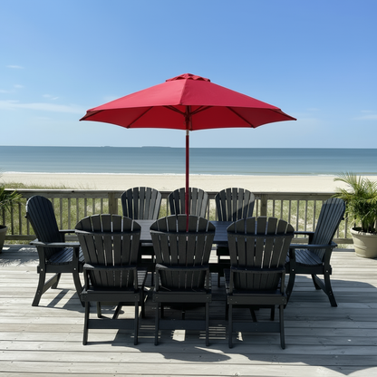 Poly Dining Set for 8 with 6' Trestle Table