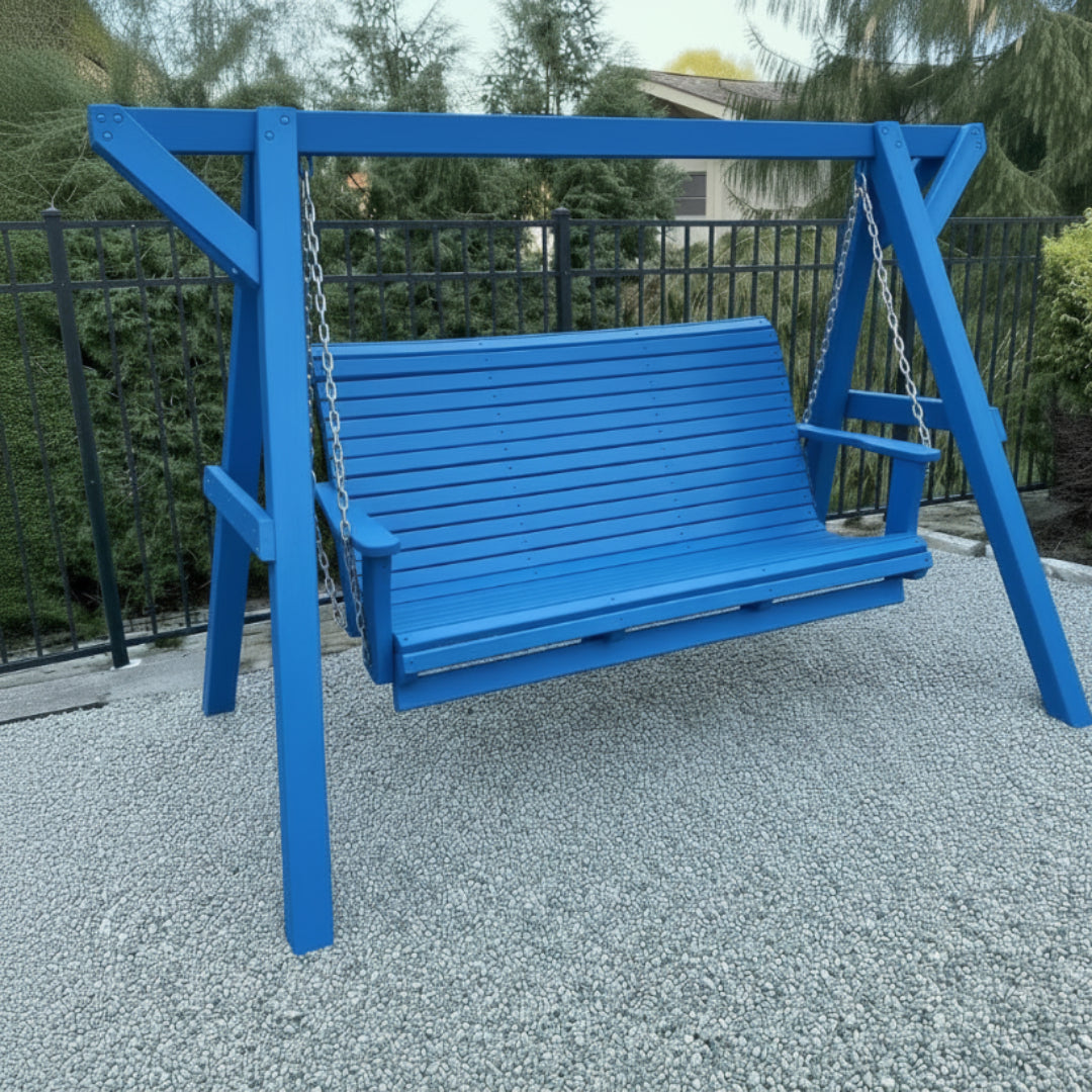 Poly-Luxe Family Porch Swing with Frame
