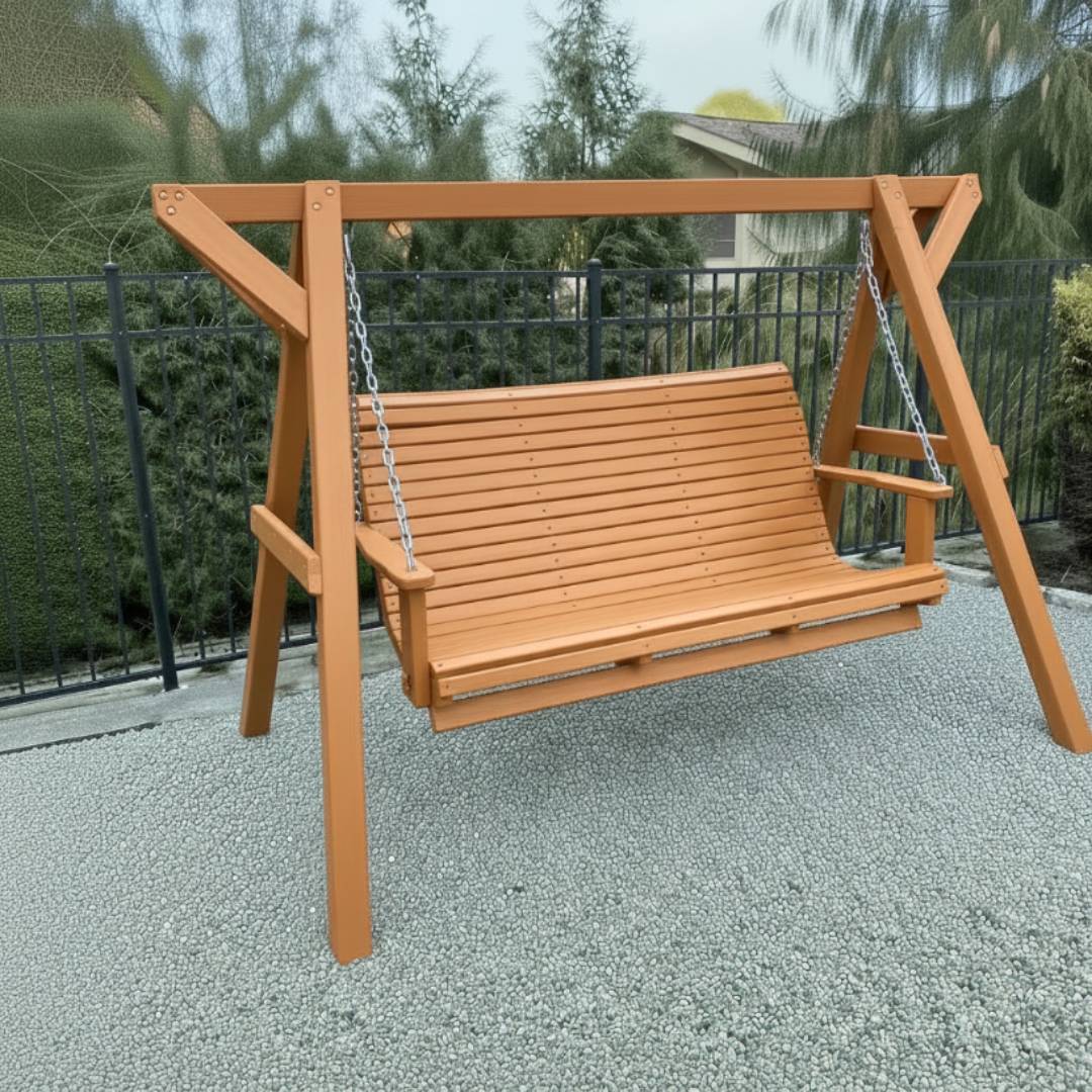 Poly-Luxe Family Porch Swing with Frame