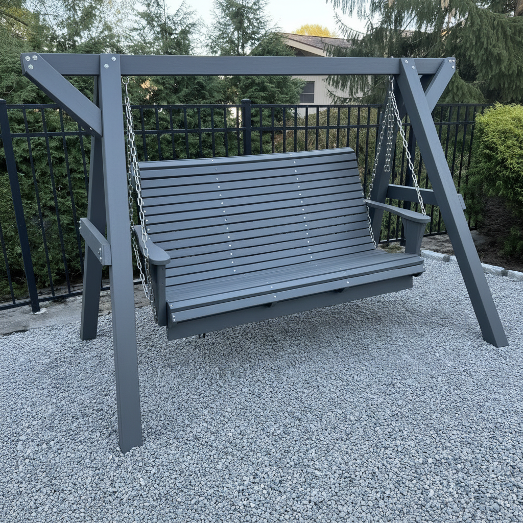 Poly-Luxe Family Porch Swing with Frame