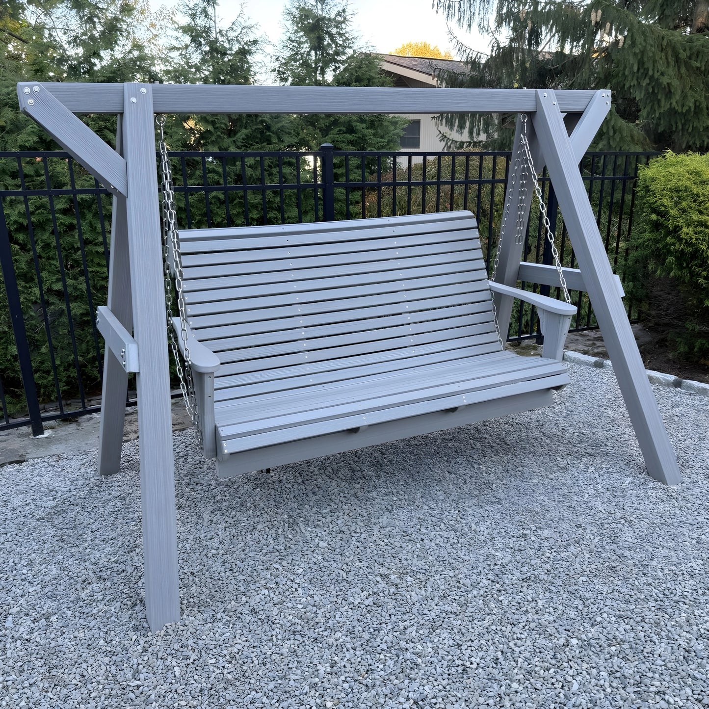 Poly-Luxe Family Porch Swing with Frame