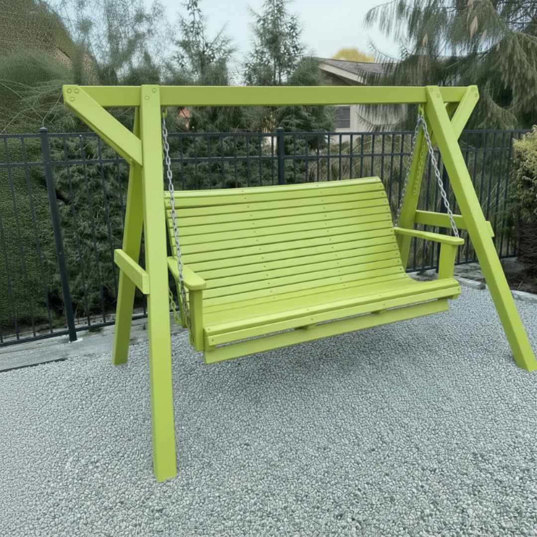 Poly-Luxe Family Porch Swing with Frame