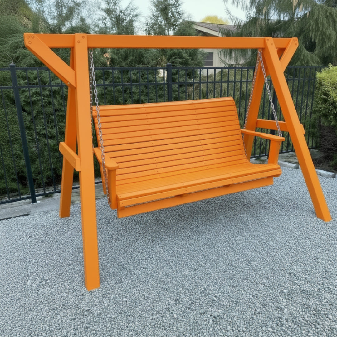 Poly-Luxe Family Porch Swing with Frame