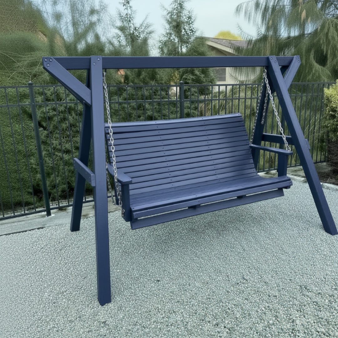 Poly-Luxe Family Porch Swing with Frame