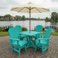 Poly Dining Set for 4 with Pedestal Table