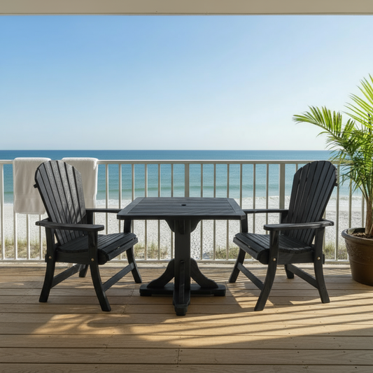 Poly Dining Set for 2 with Pedestal Table