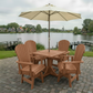 Poly Dining Set for 4 with Pedestal Table