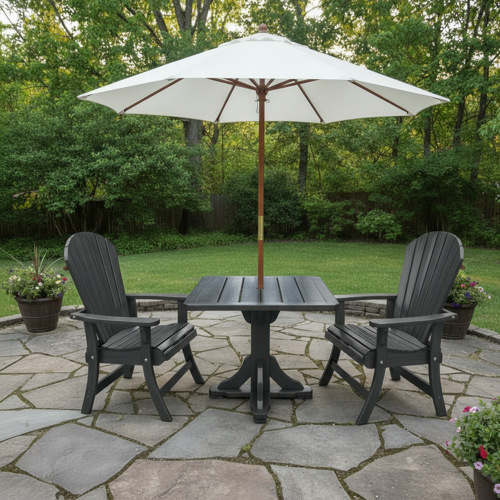 Poly Dining Set for 2 with Pedestal Table