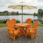 Poly Dining Set for 4 with Pedestal Table