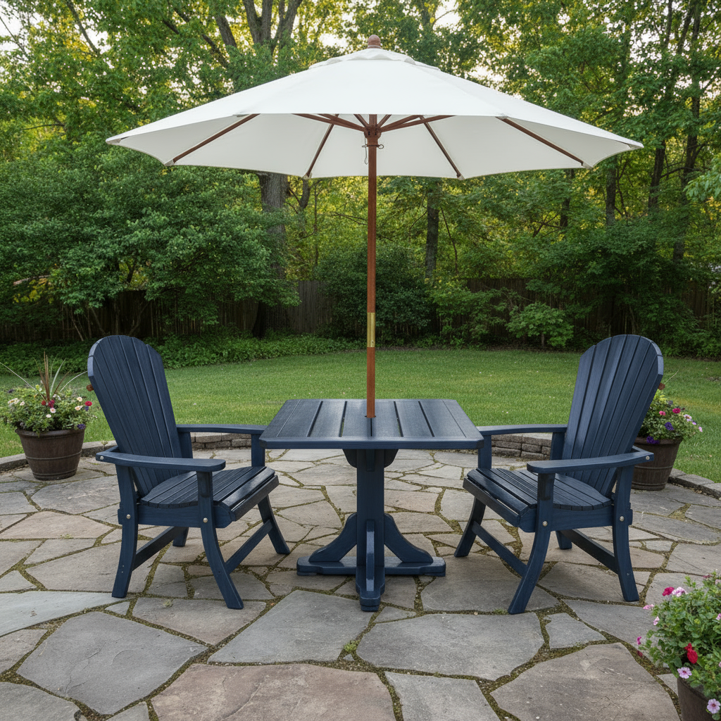Poly Dining Set for 2 with Pedestal Table