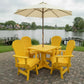Poly Dining Set for 4 with Pedestal Table