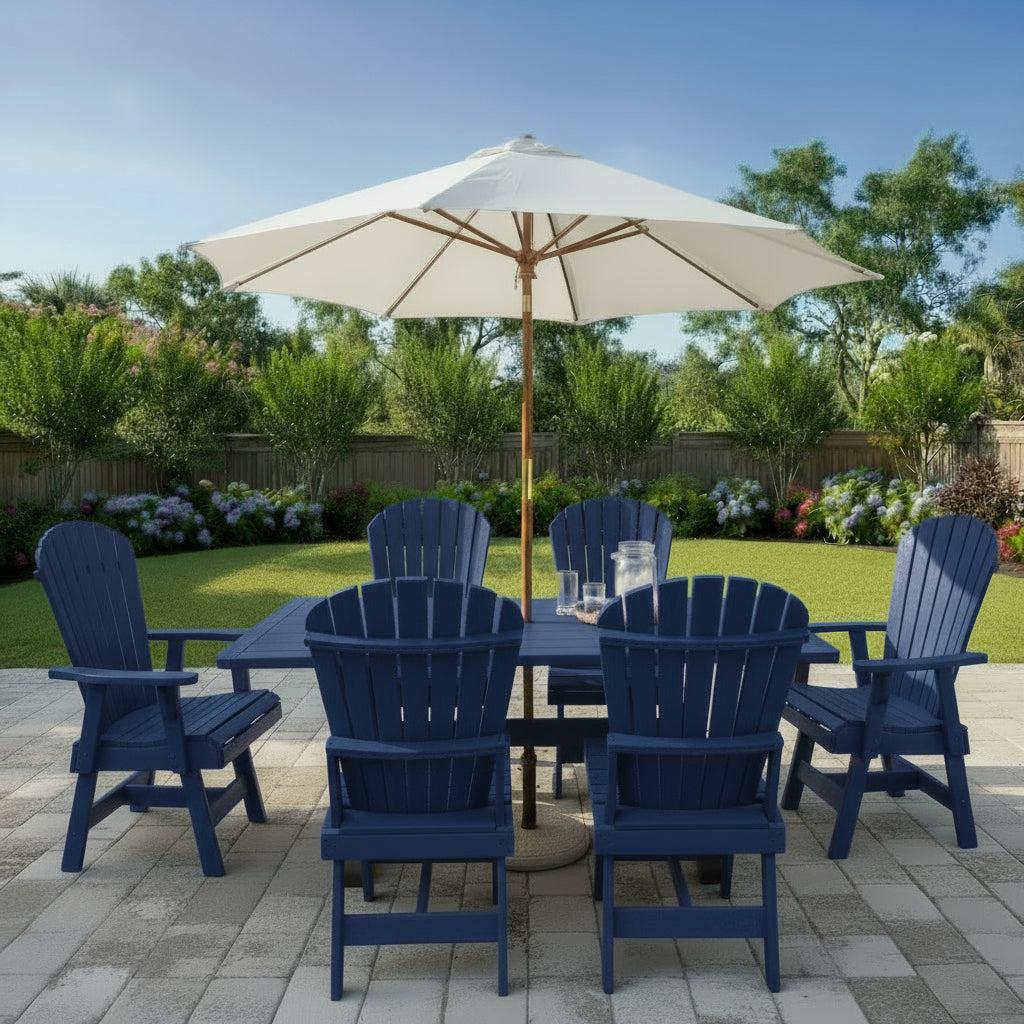 Poly Dining Set for 6 with 6' Trestle Table