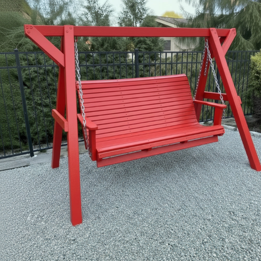Poly-Luxe Family Porch Swing with Frame