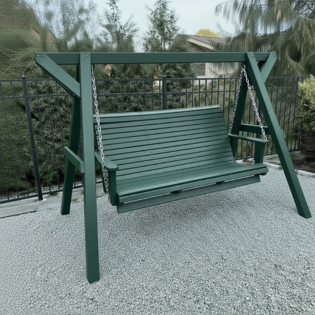 Poly-Luxe Family Porch Swing with Frame