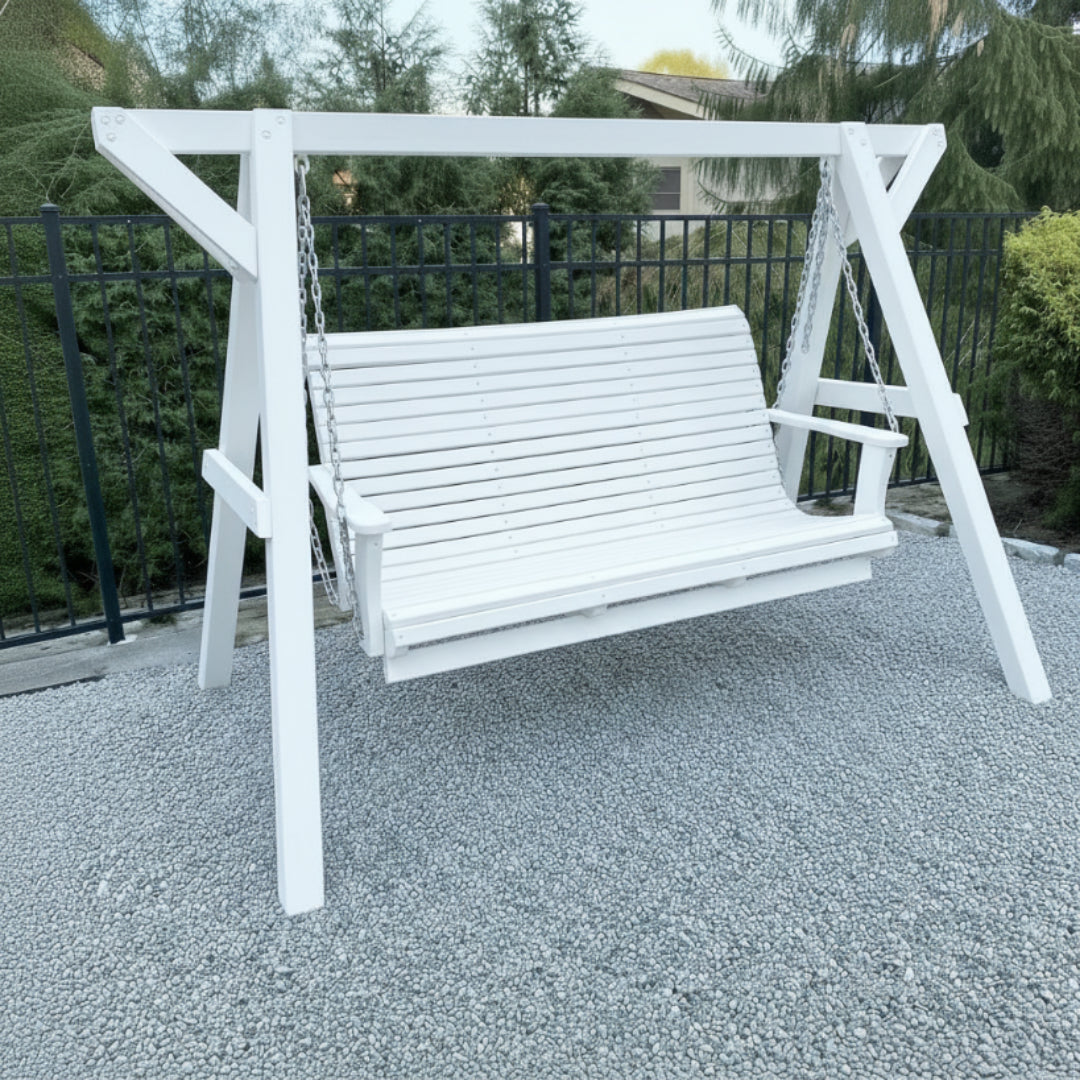 Poly-Luxe Family Porch Swing with Frame