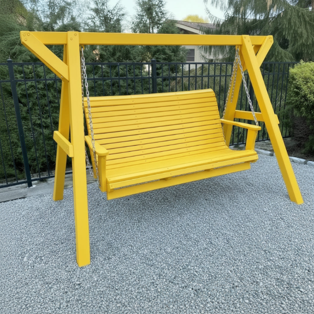 Poly-Luxe Family Porch Swing with Frame