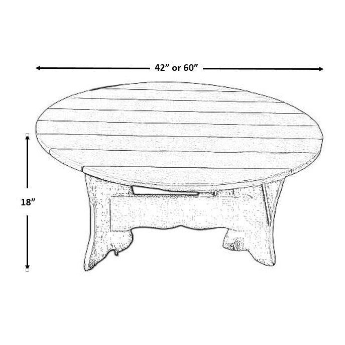 Poly-Luxe Plastic Round Coffee Table